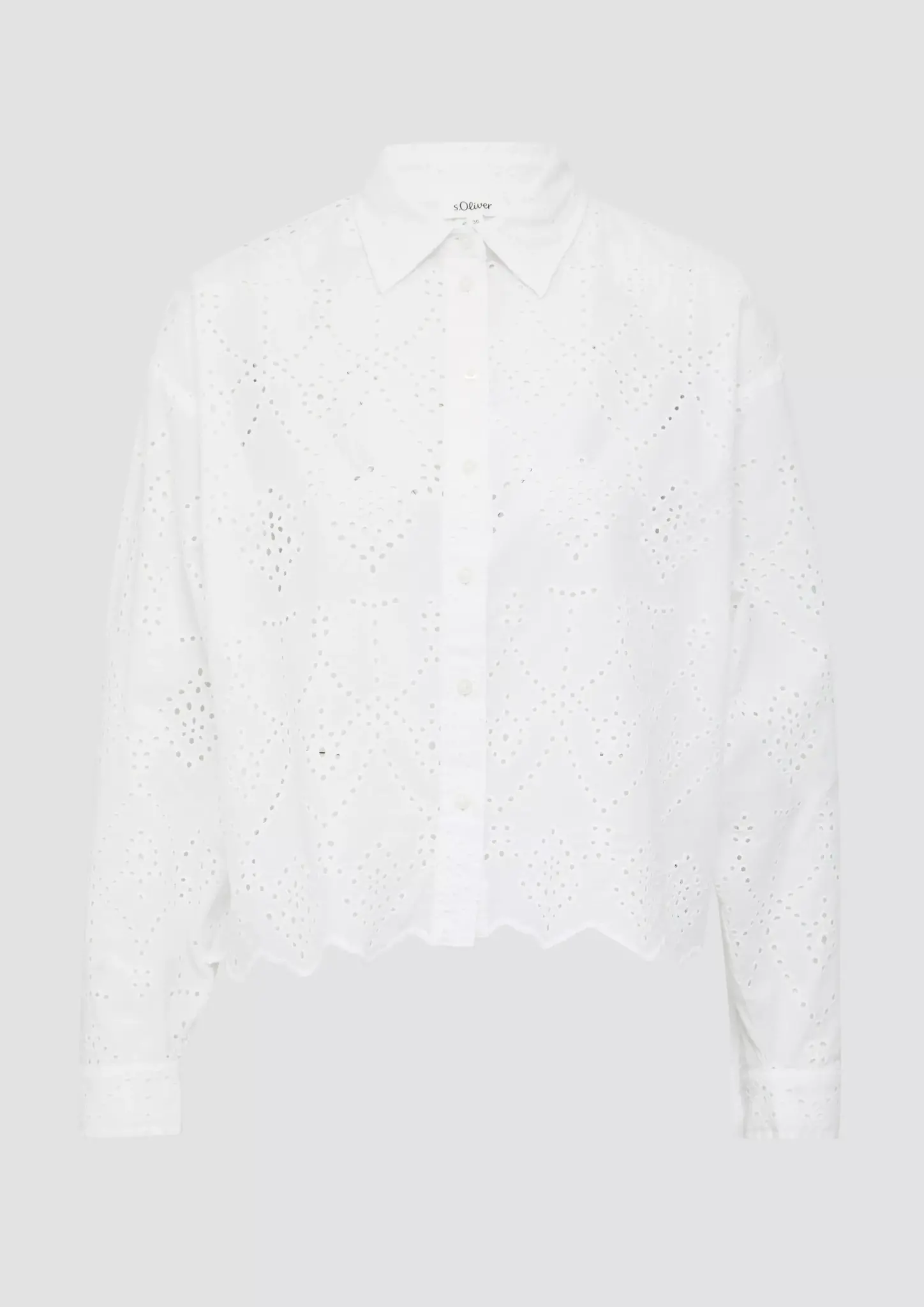 S. Oliver Short Ajour Blouse - White
