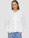 S. Oliver Korte Ajour Blouse - White