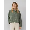 Korte Ajour Blouse - Dark Sage Green