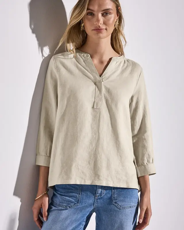 Street One Blouse in Effen Kleur - Moonstone Sand