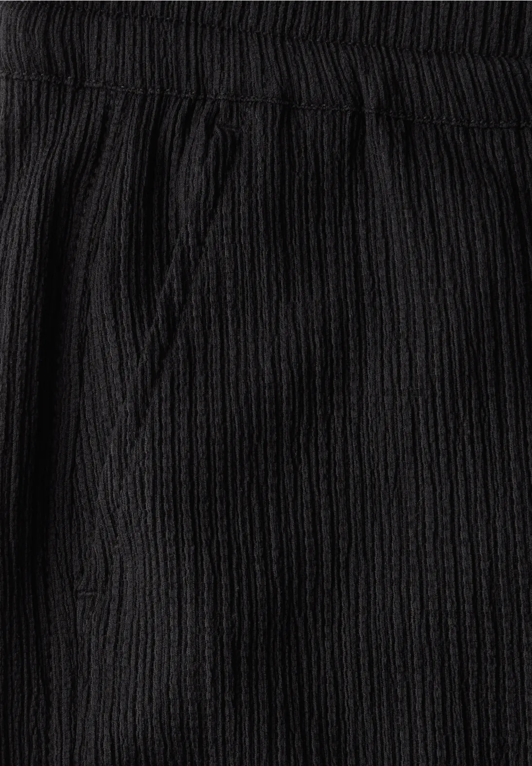 Street One Wide Leg Broek met Structuur - Black