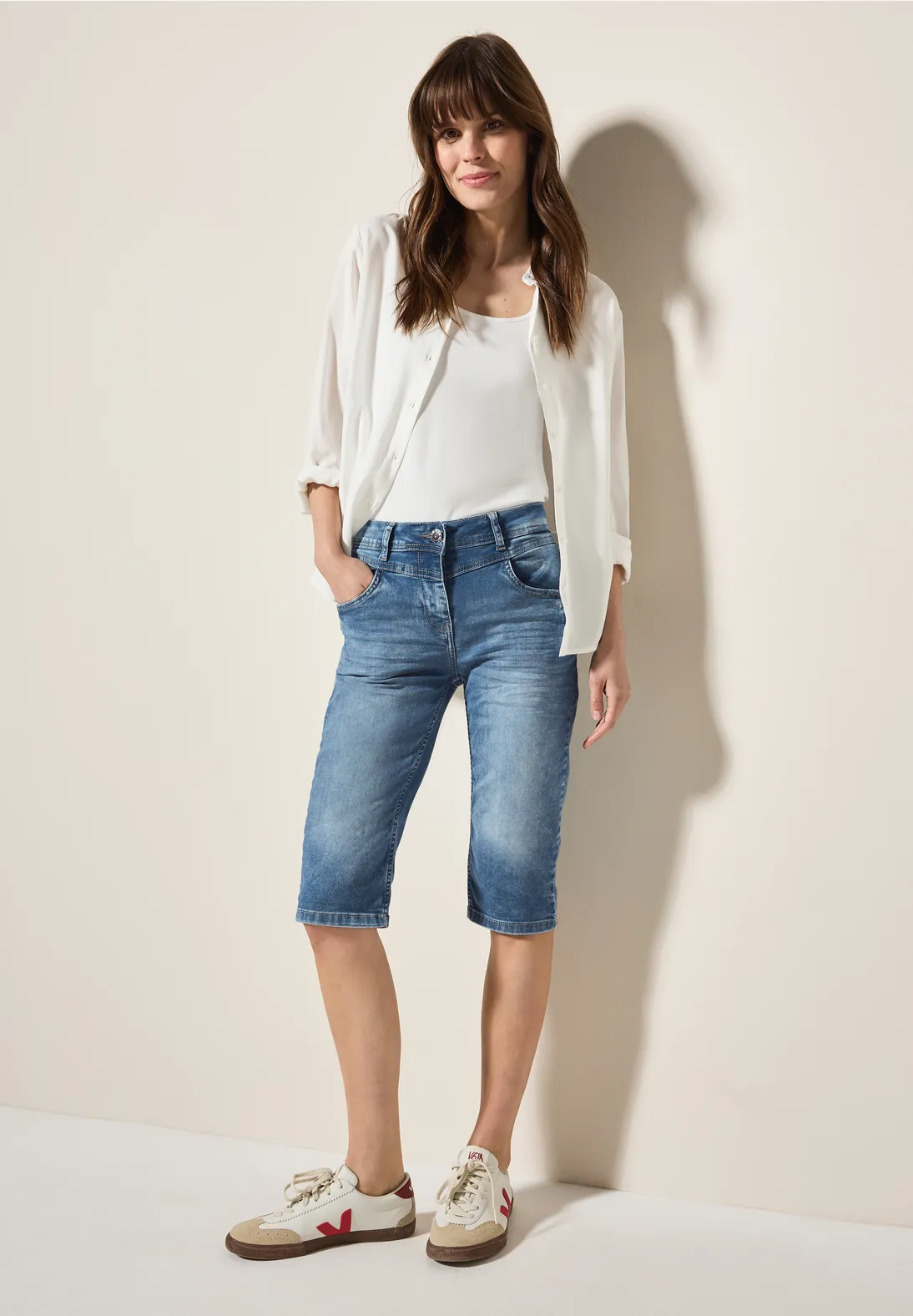 Cecil Denim Short Toronto - Light Blue Wash