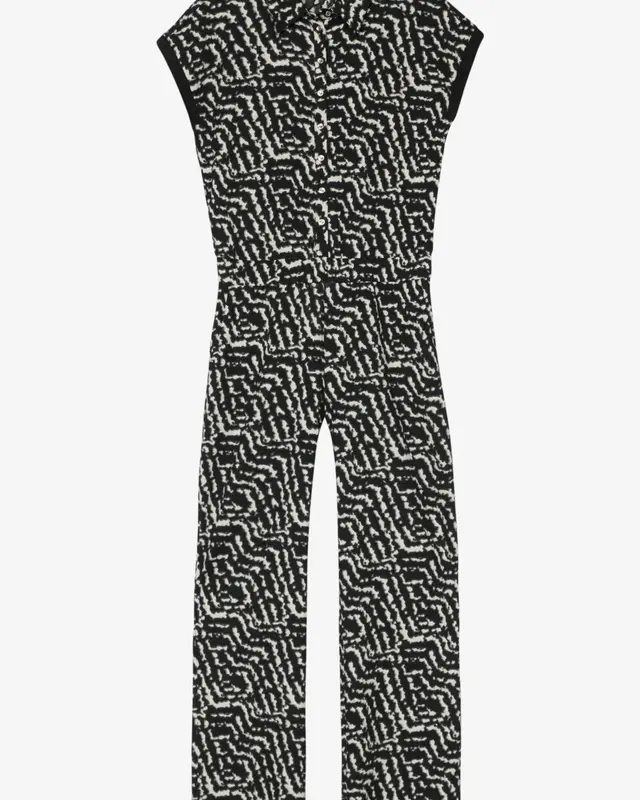 Street One Printed Jumpsuit - Black