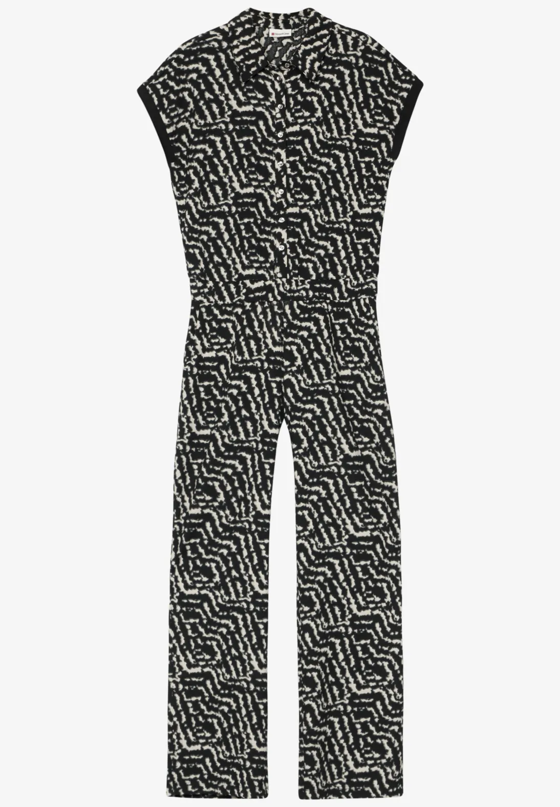 Street One Gemusterter Jumpsuit - Black