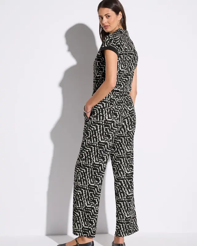 Street One Printed Jumpsuit - Black