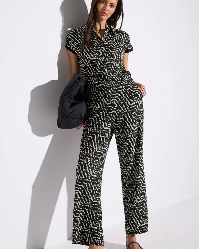 Street One Printed Jumpsuit - Black