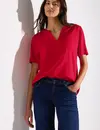 Street One Blouse in Effen Kleur - Glory Red