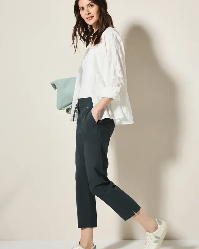 Cecil Casual Fit Hose Tracey - Slate Khaki