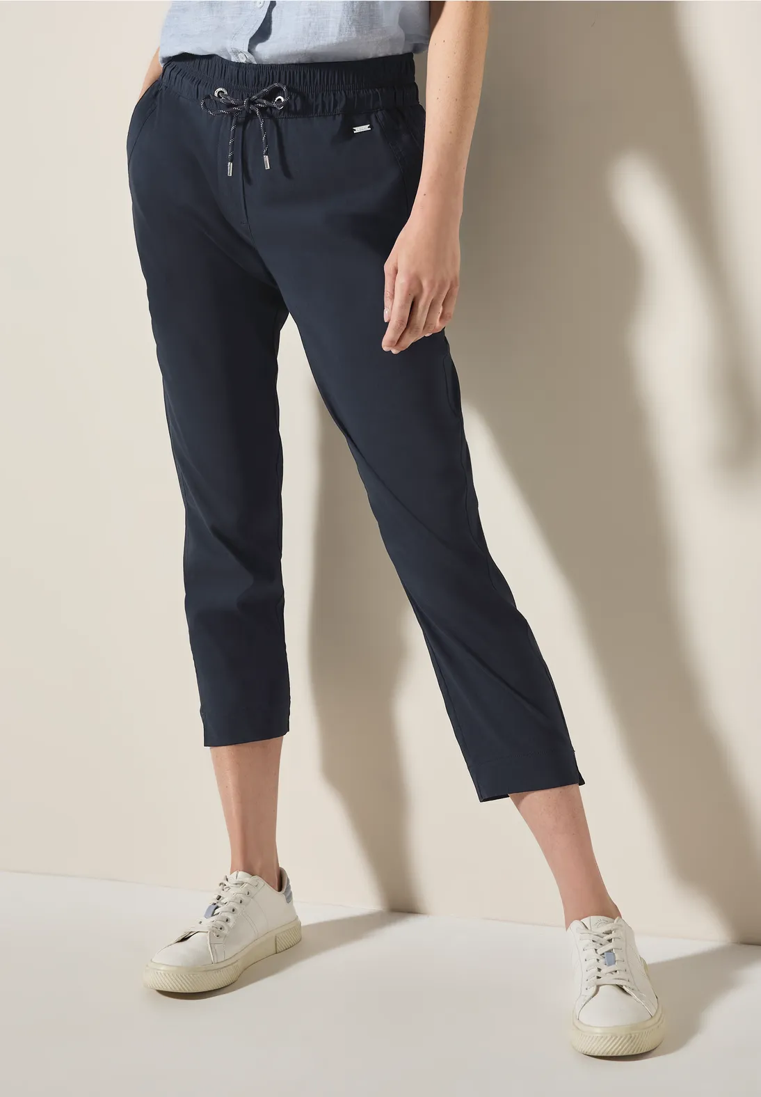 CECIL Casual Fit Pants Tracey - Universal Blue | - Cotton Blues