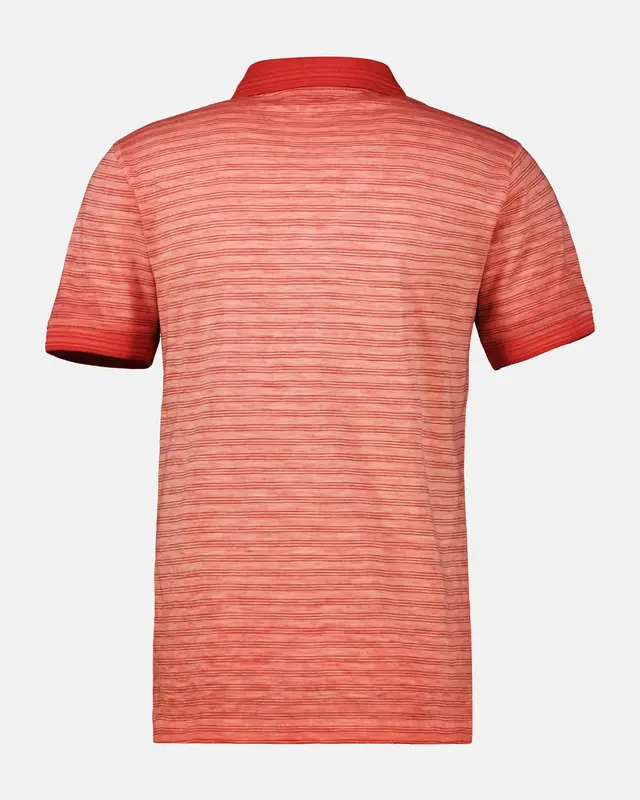 Lerros Gestreiftes Poloshirt - Earth Red