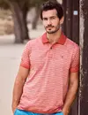 Lerros Striped Poloshirt - Earth Red