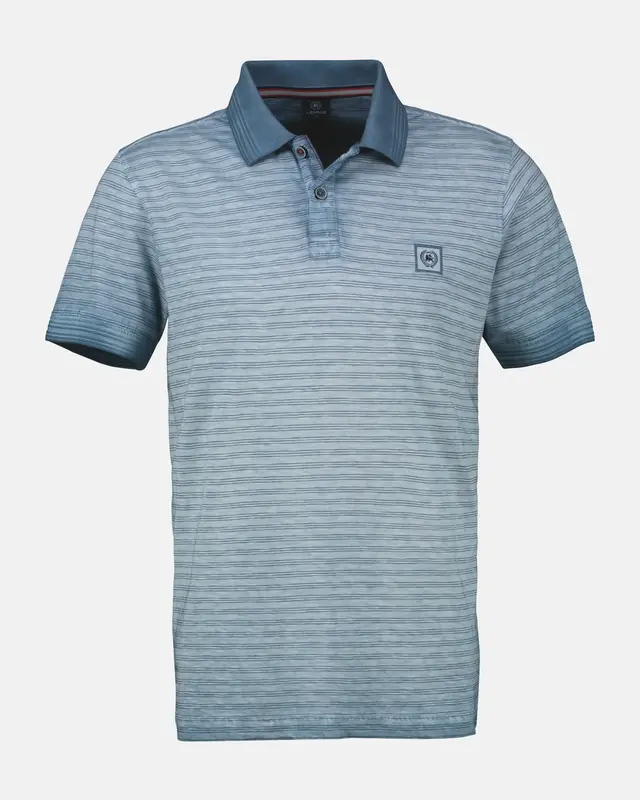 Lerros Gestreept Poloshirt - Crispy Blue