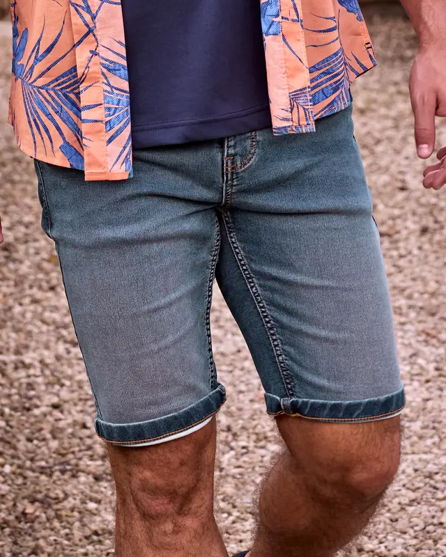 Lerros Jogging Denim Bermuda - Strong Blue