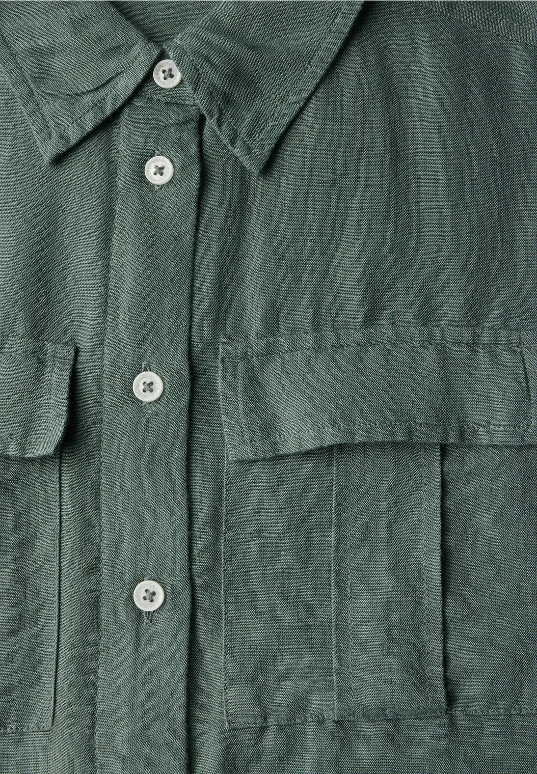 Cecil Bluse mit Knoten am Saum - Balmy Khaki