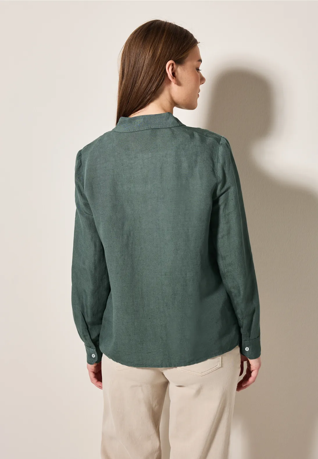 Cecil Blouse with Knot - Balmy Khaki