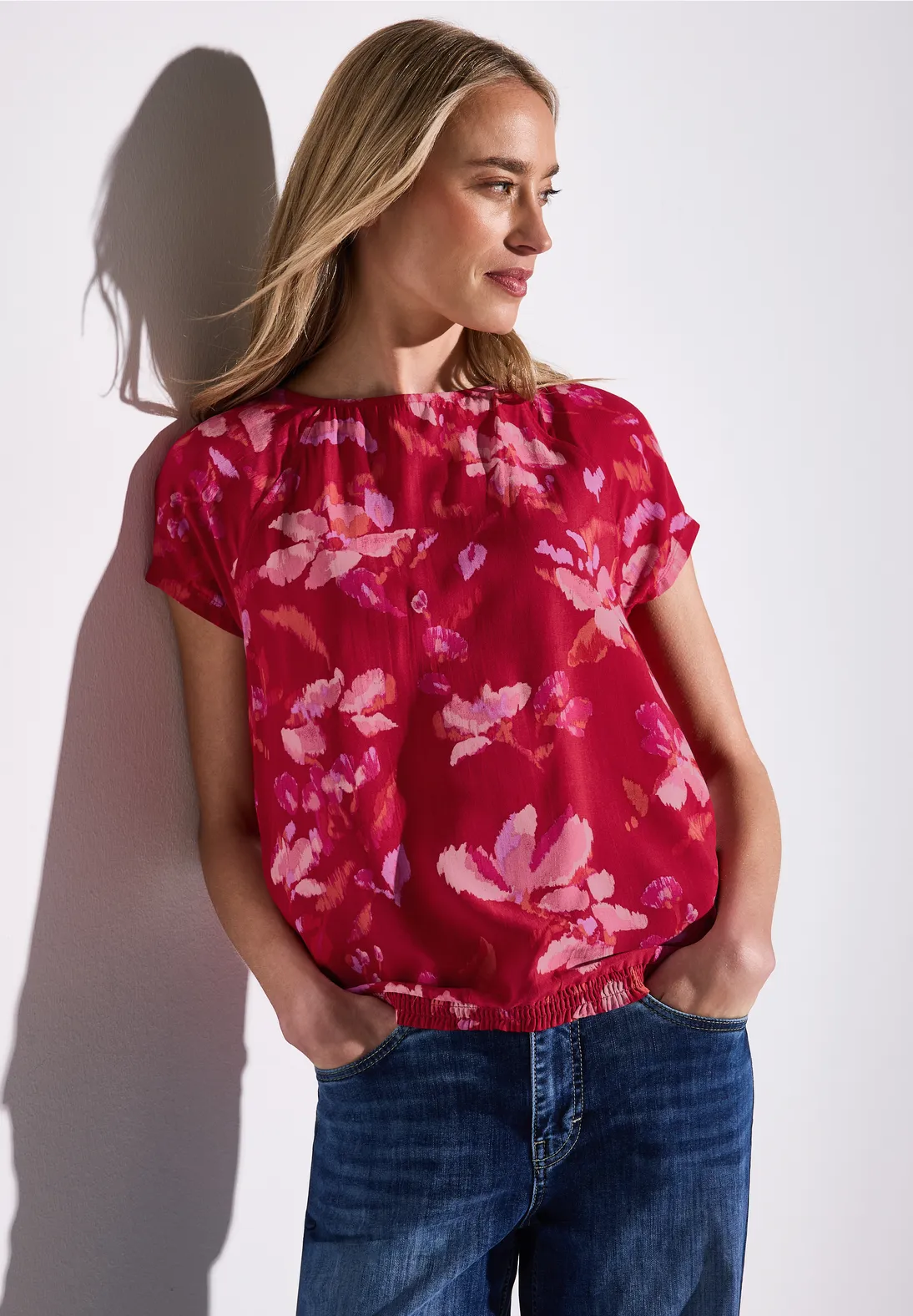 Street One Print Shirt - Glory Red