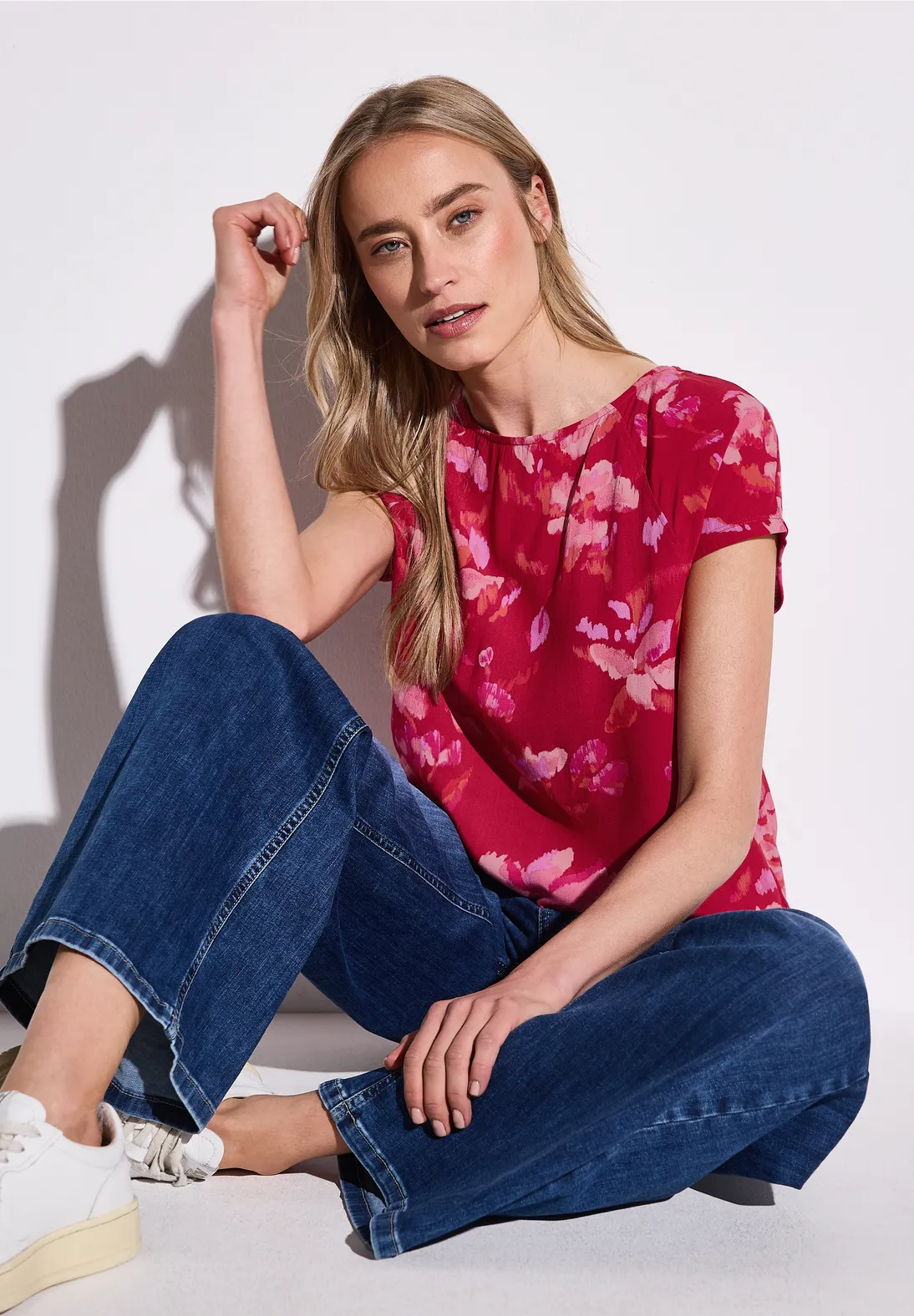 Street One Print Shirt - Glory Red