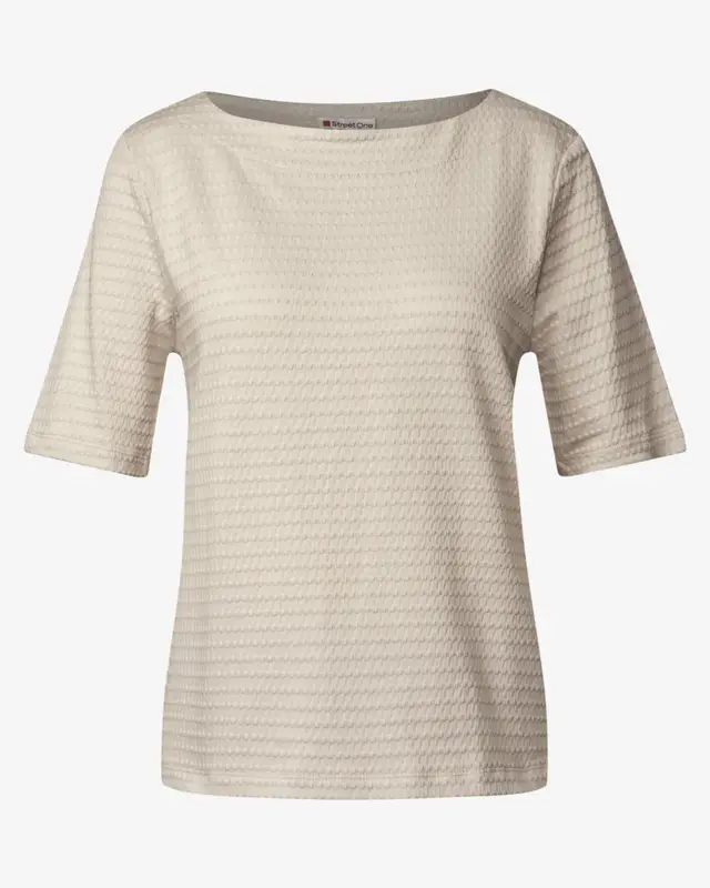 Street One Shirt mit Struktur - Moonstone Sand