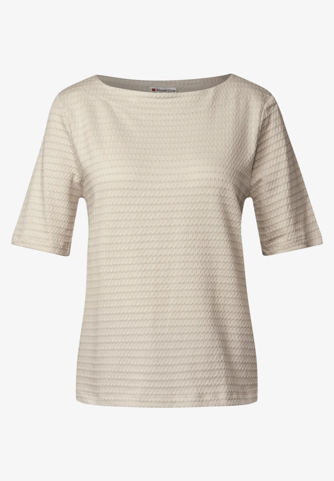 Street One Shirt mit Struktur - Moonstone Sand