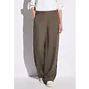 Wide Leg Linen Pants - Acron Brown