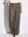 Street One Wide Leg Linen Pants - Acron Brown