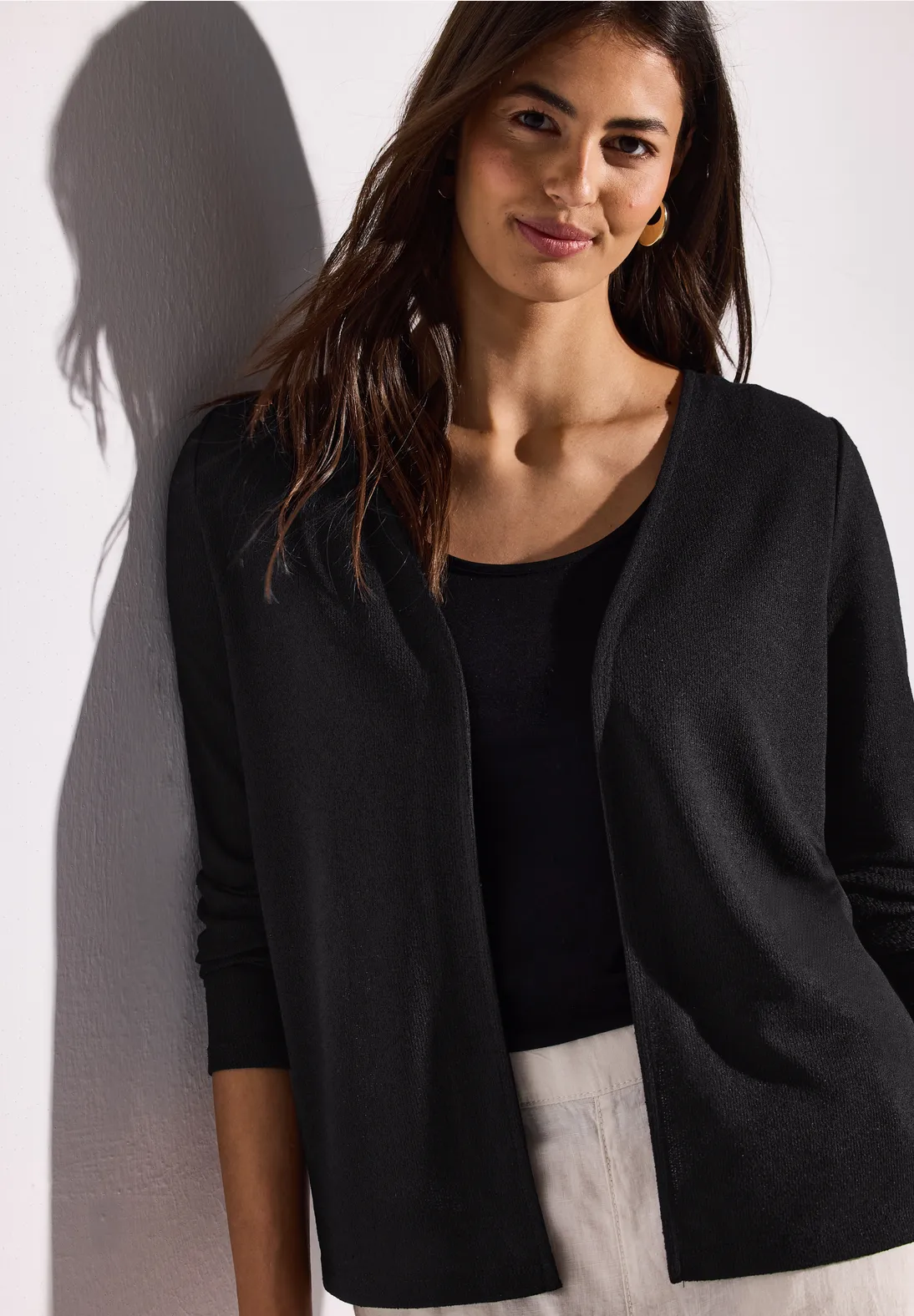 Street One Knit Cardigan Nette - Black