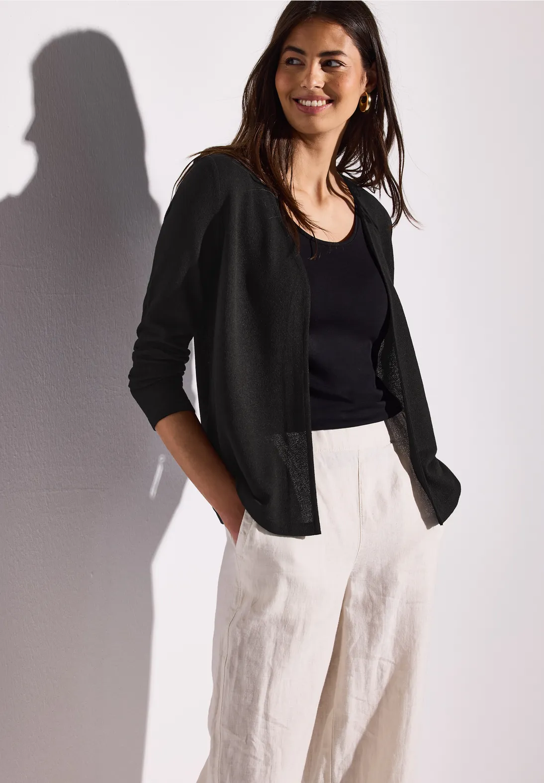 Street One Knit Cardigan Nette - Black