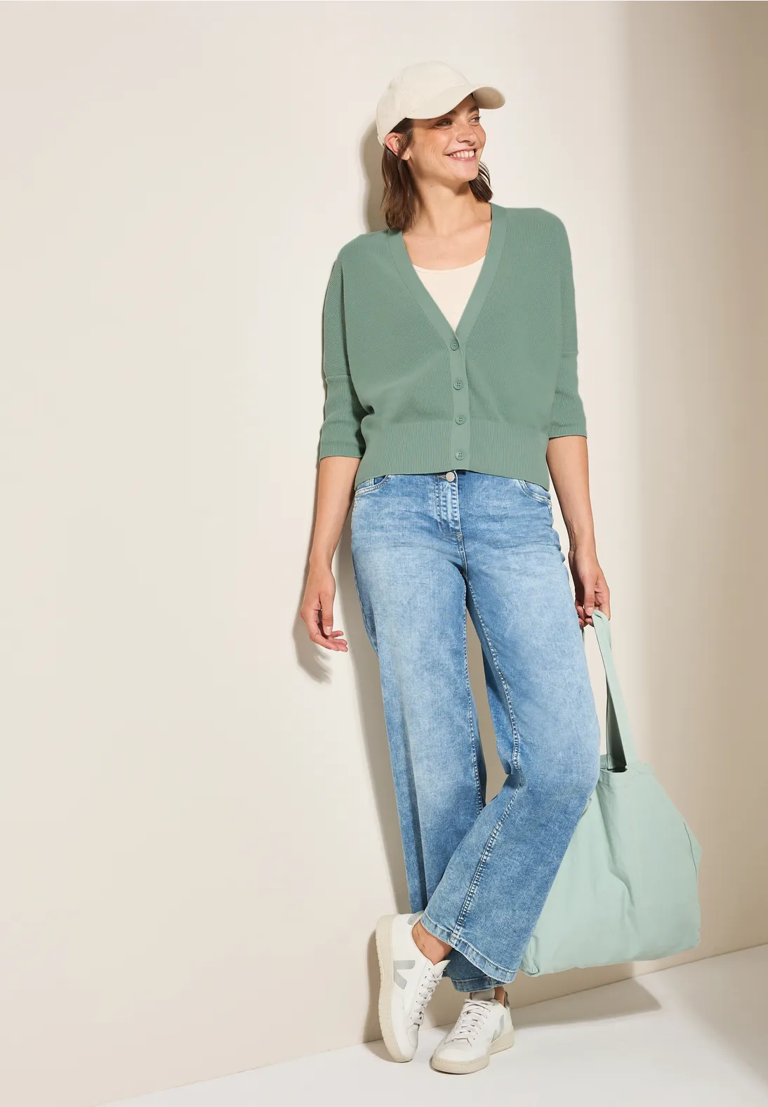 Cecil Vest met Structuur - Matcha Green