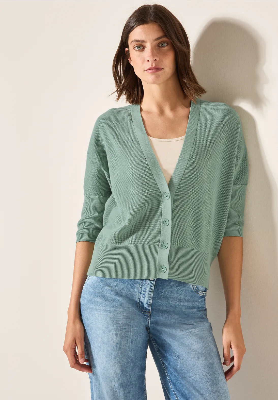 Cecil Vest met Structuur - Matcha Green