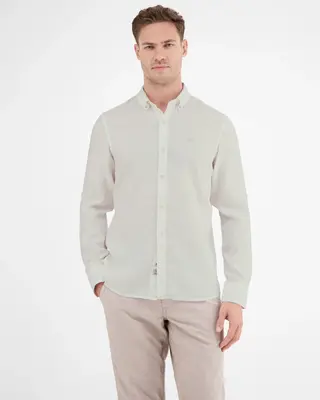 Lerros Linnenmix Overhemd - White