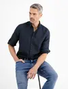 Lerros Linnenmix Overhemd - Classic Navy