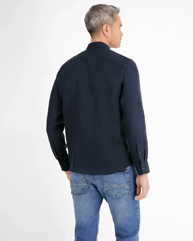 Lerros Linnenmix Overhemd - Classic Navy