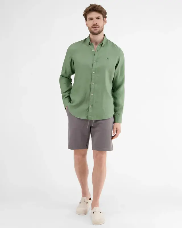 Lerros Linnenmix Overhemd - Sage Green