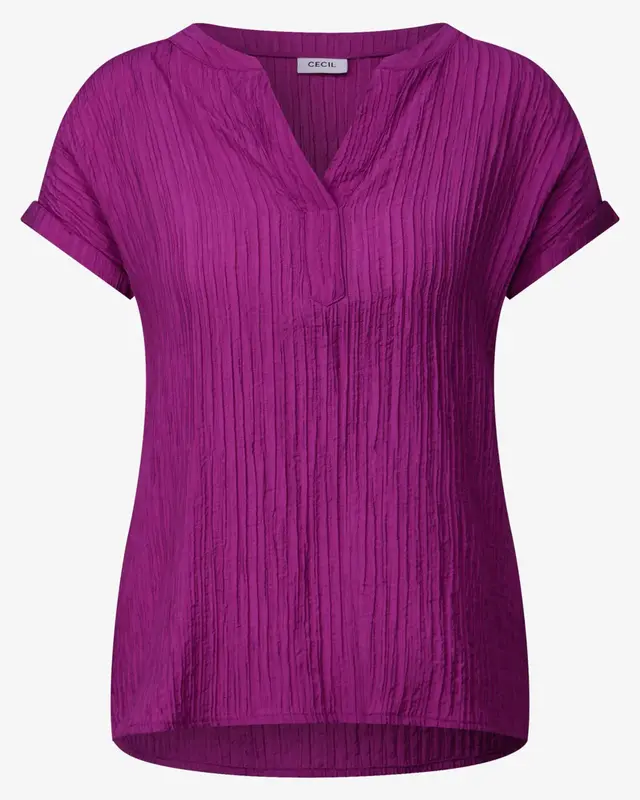 Cecil Gestructureerde Blouse - Anemone Pink