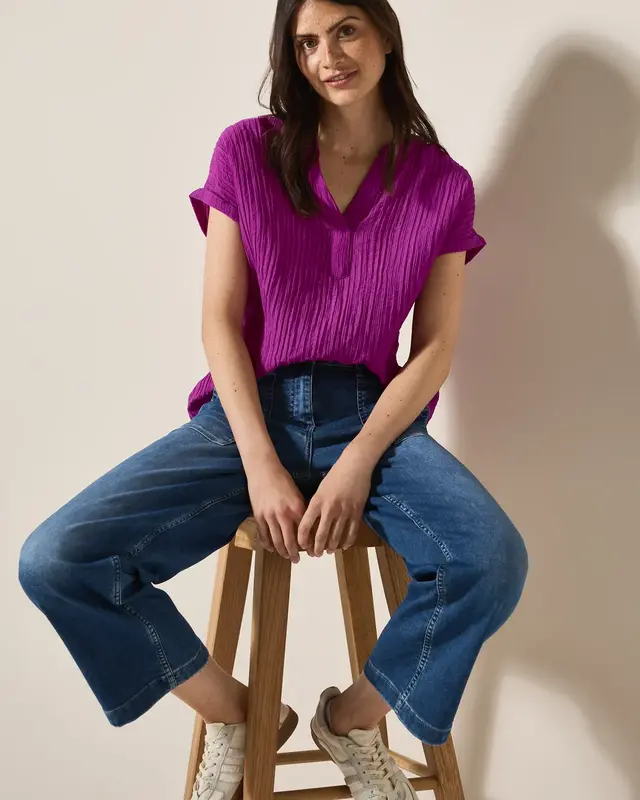 Cecil Structured Blouse - Anemone Pink