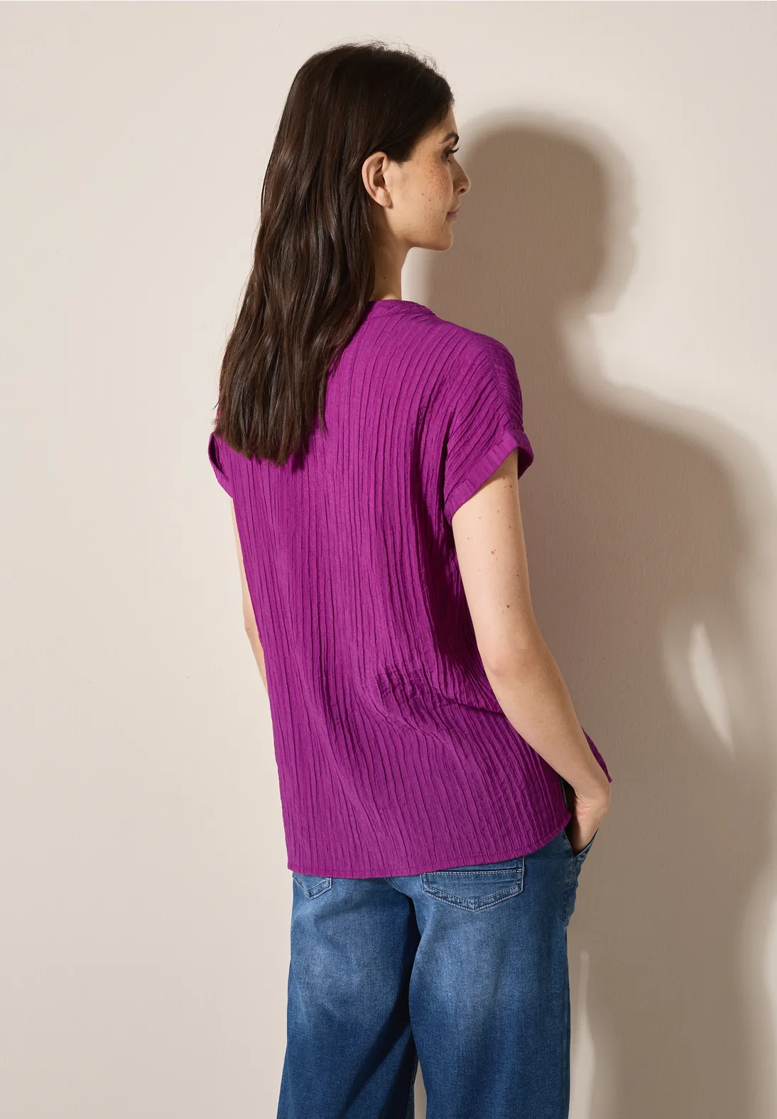 Cecil Structured Blouse - Anemone Pink