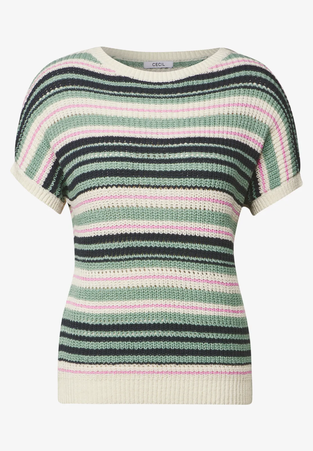 Cecil Trui met Strepen - Slate Khaki