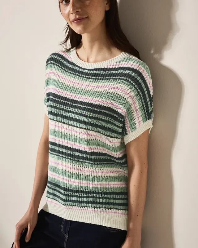 Cecil Trui met Strepen - Slate Khaki