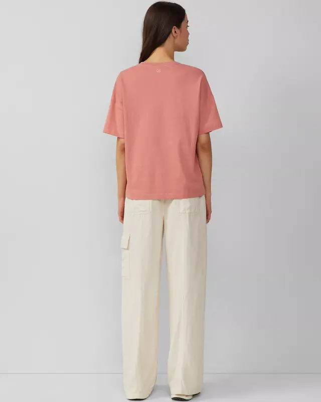 QS by S. Oliver Uni Shirt in Loose Fit - Papaja