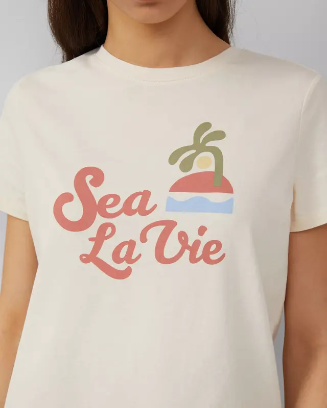 QS by S. Oliver Shirt with Frontprint - Off White