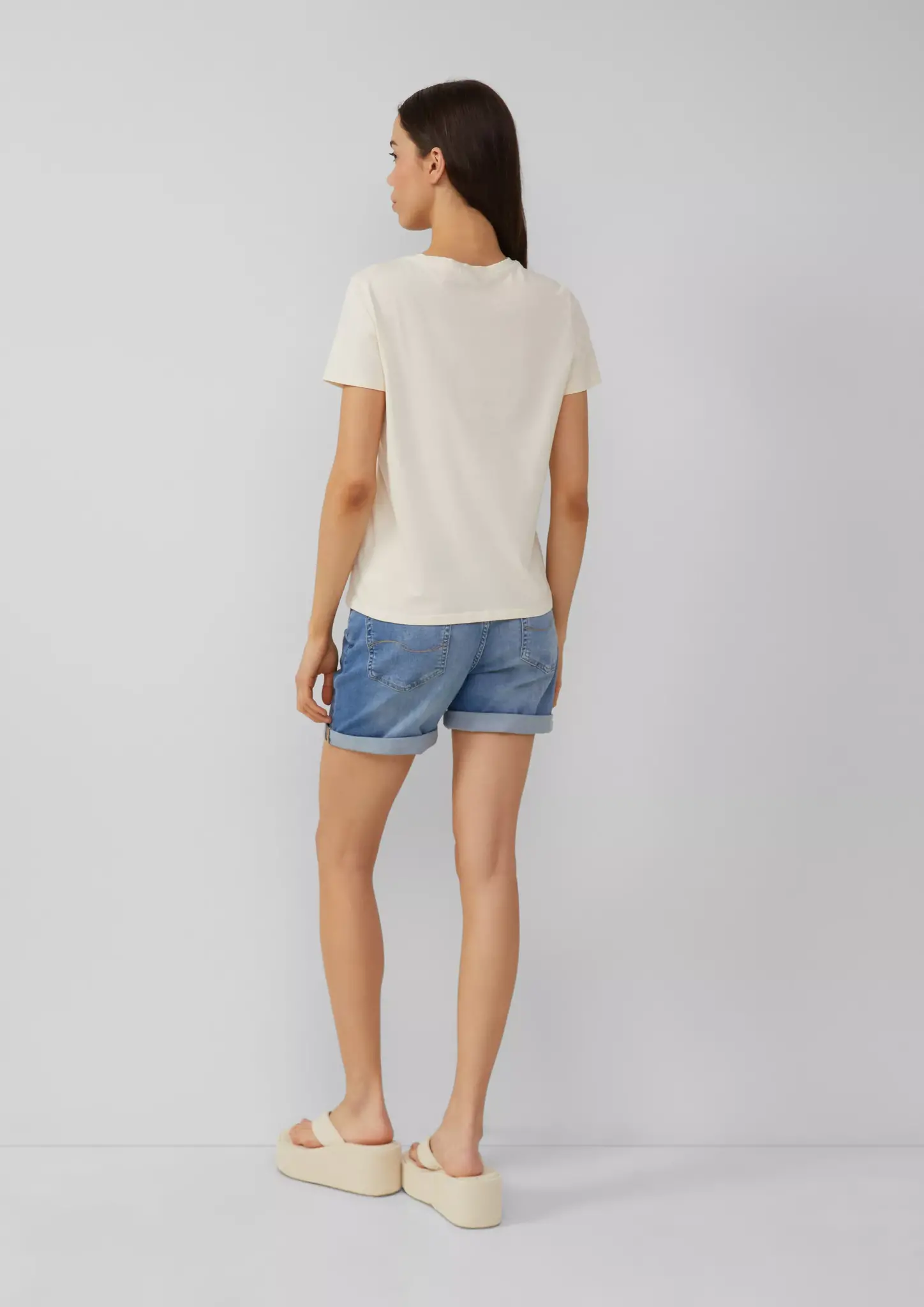 QS by S. Oliver Shirt with Frontprint - Off White