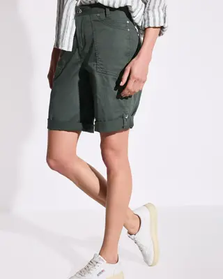 Street One Bermuda with Turn-Up Yulius - Marshy Green