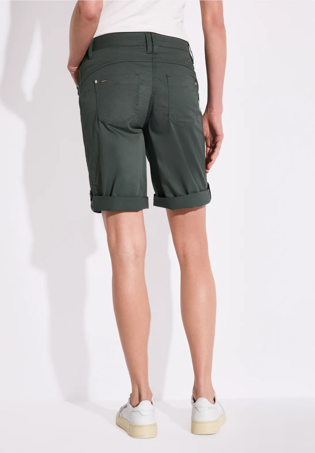 Street One Bermuda mit Turn-Up Yulius - Marshy Green