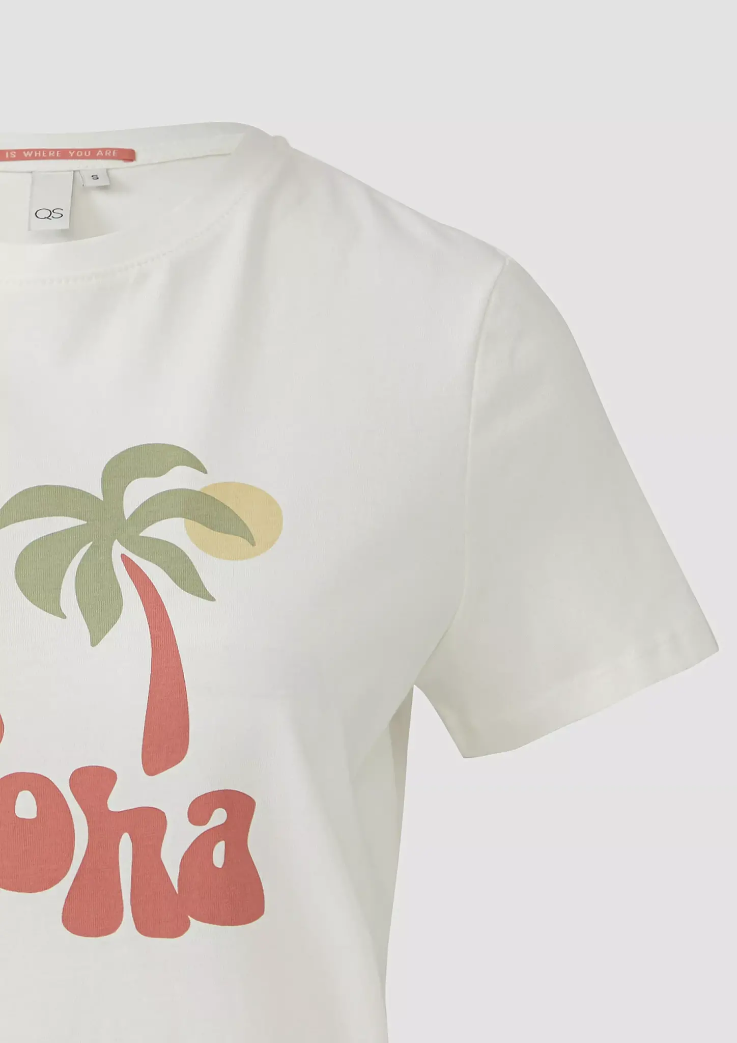 QS by S. Oliver Shirt with Frontprint - Off White