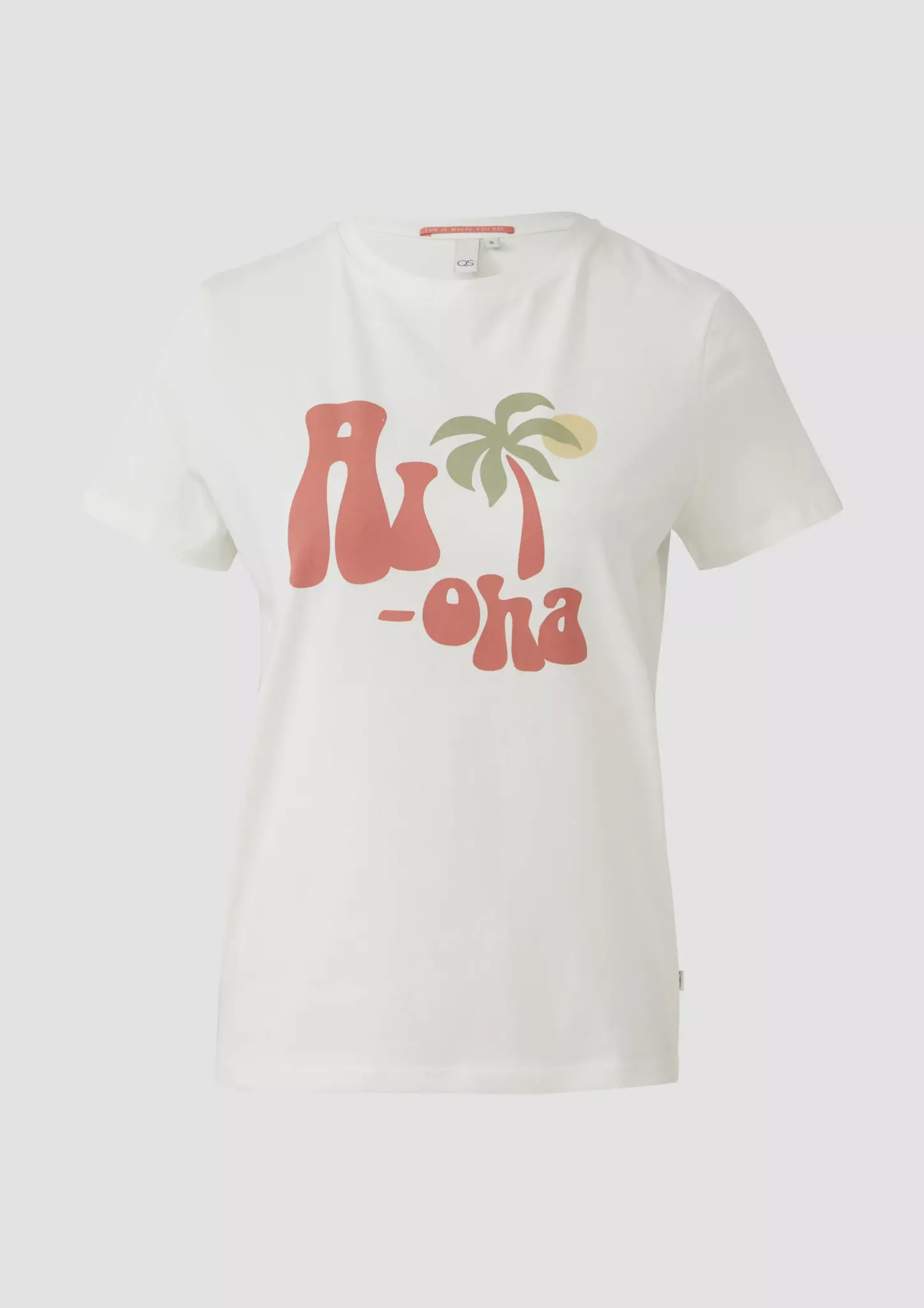 QS by S. Oliver Shirt with Frontprint - Off White