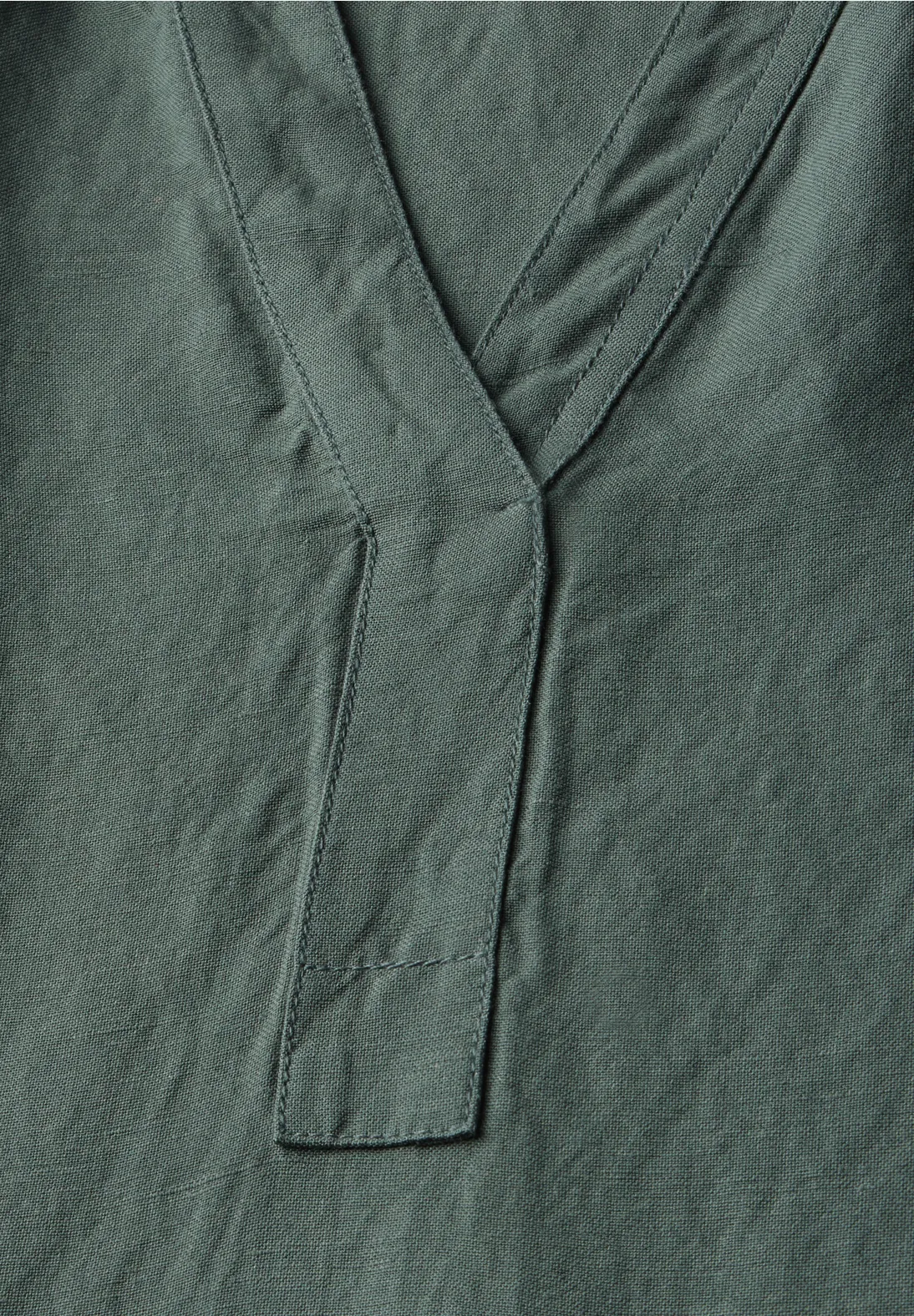 Cecil Split Neck Kleid - Balmy Khaki