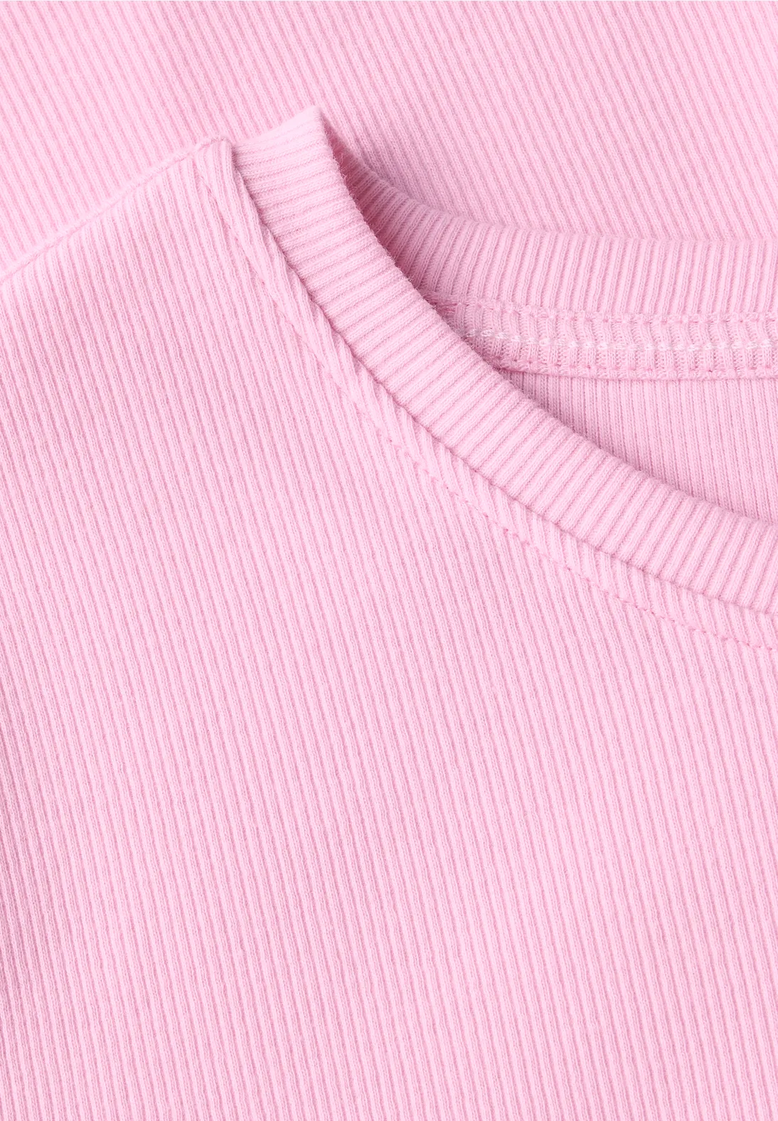 Cecil Basic Rib T-Shirt - Cherry Blossom Pink