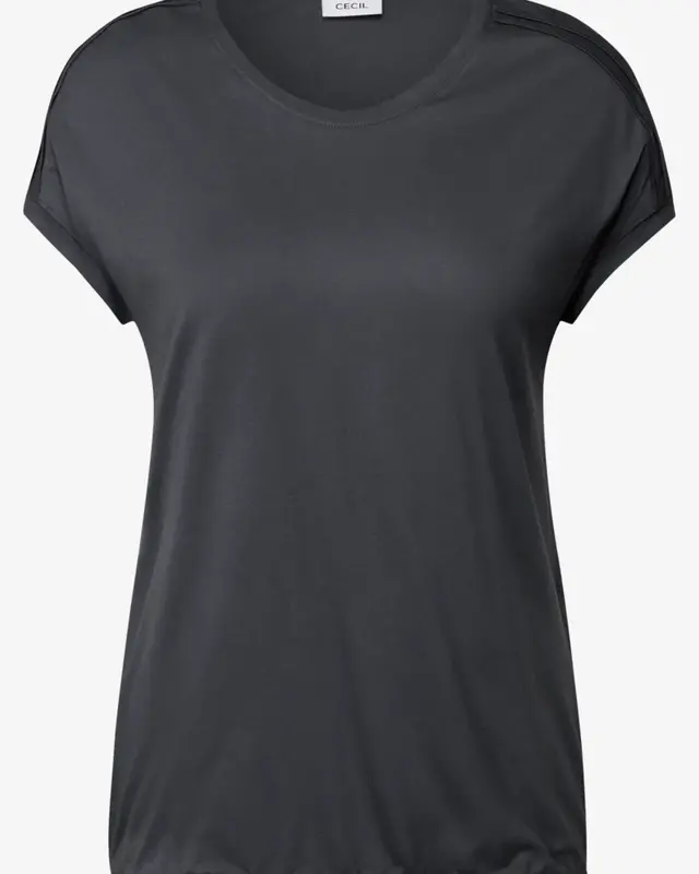 Cecil Shirt in Effen Kleur - Volcanic Grey