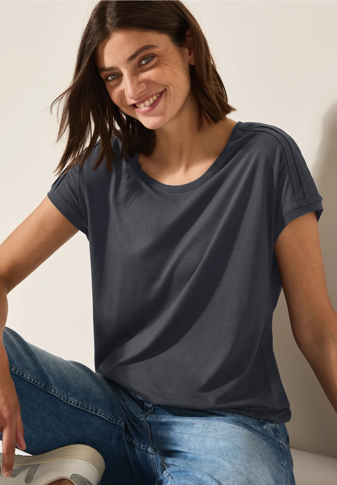 Cecil Basic Shirt - Volcanic Grey