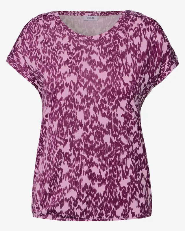 Cecil Minimal Print Shirt - Cherry Blossom Pink